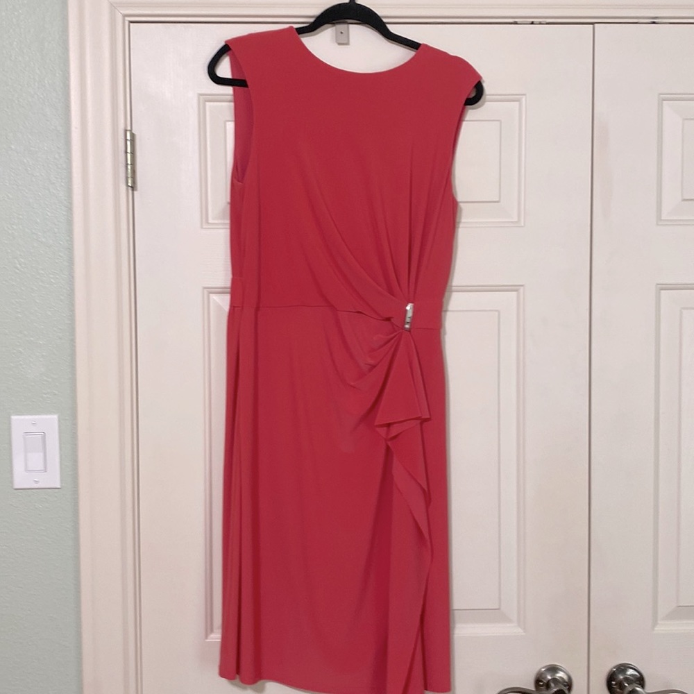 Jones New York sleeveless mid length dress, salmon color